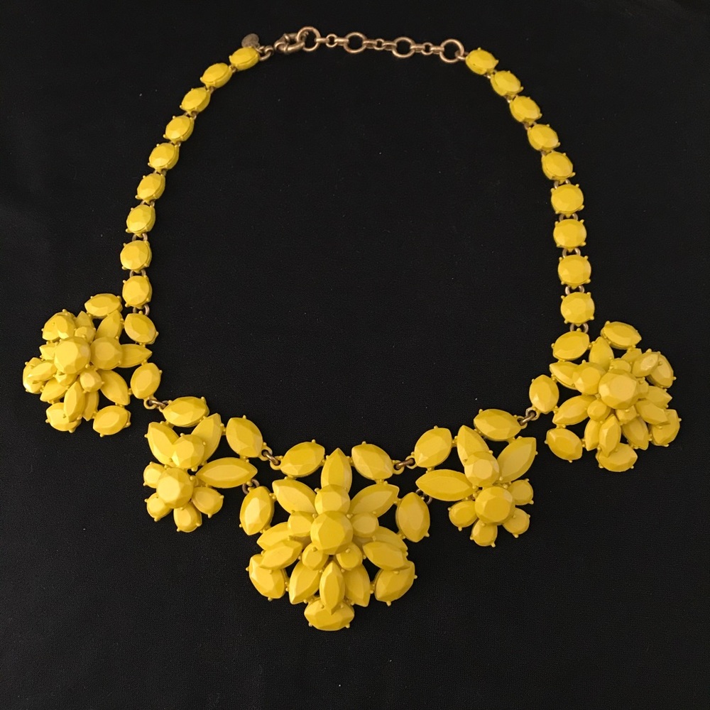 J. Crew Yellow Flower Necklace
